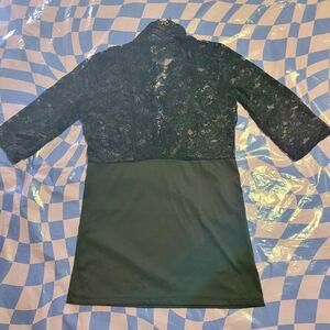 Womens Size M Whimsigoth Black Lace Babydoll Top EUC